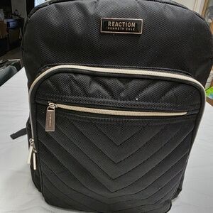 Kenneth Cole Reaction Chelsea Chevron 15" Laptop Backpack Bookbag Black Org.$200